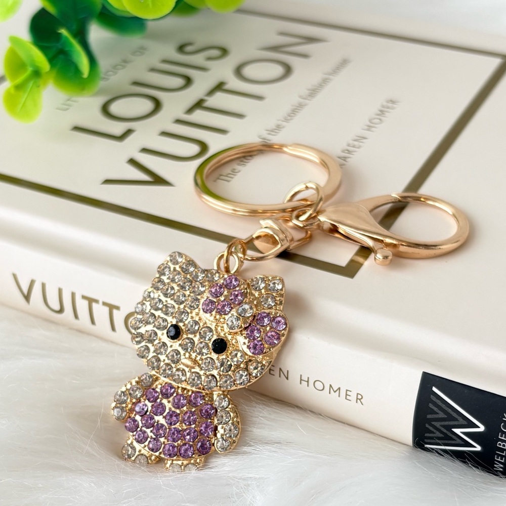 Hello Kitty Purple Keychain/Bag Charm‎
